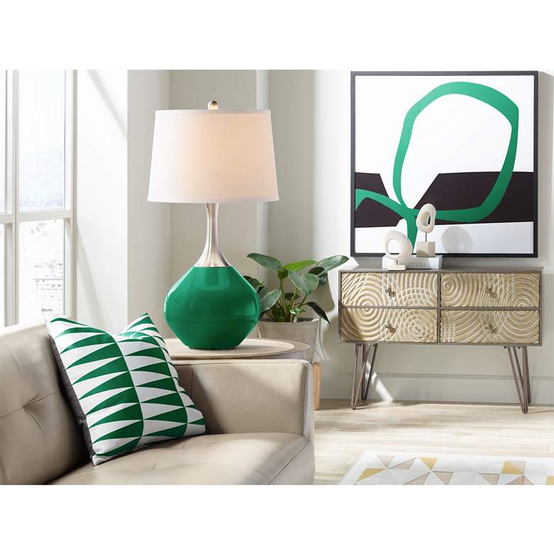 Image 3 Color Plus Spencer 31 inch High Modern Greens Table Lamp more views