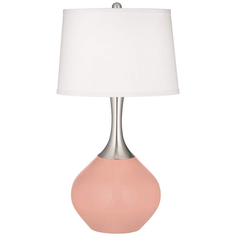 Image 2 Color Plus Spencer 31 inch High Modern Mellow Coral Pink Table Lamp