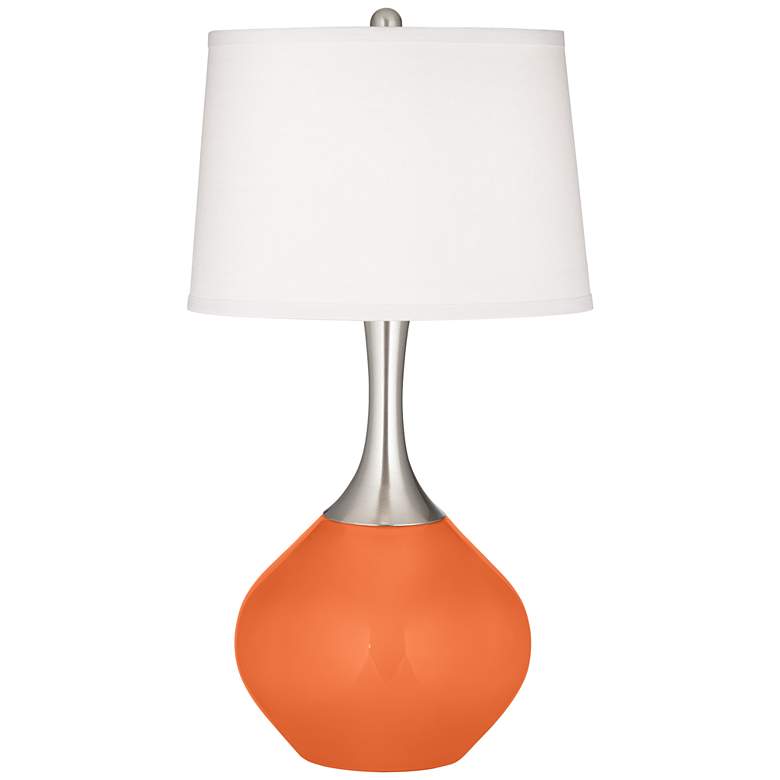 Image 2 Color Plus Spencer 31 inch High Nectarine Orange Table Lamp
