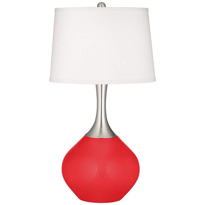 Image 2 Color Plus Spencer 31 inch High Poppy Red Table Lamp