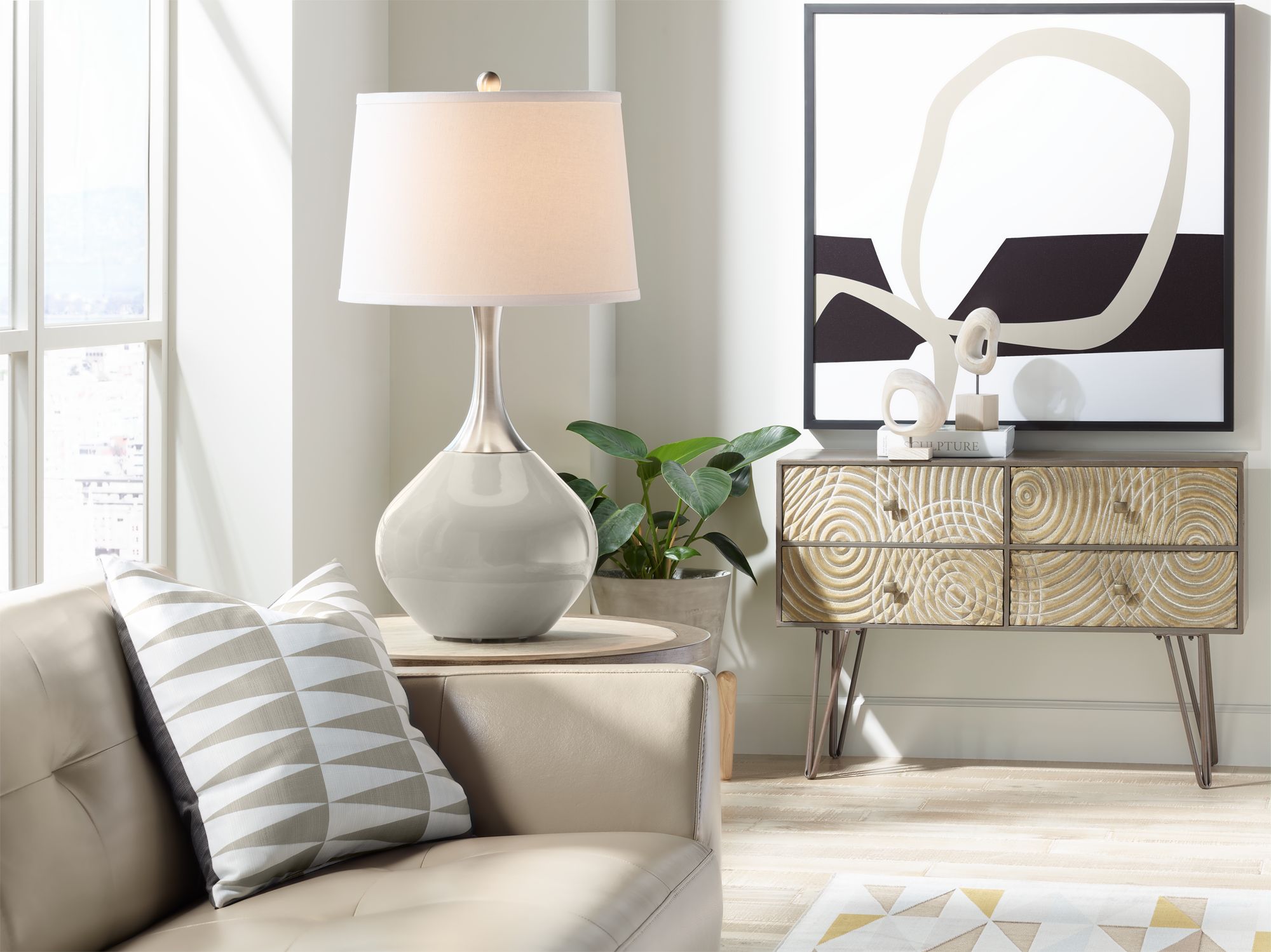 Image 3 Color Plus Spencer 31" High Requisite Gray Table Lamp more views