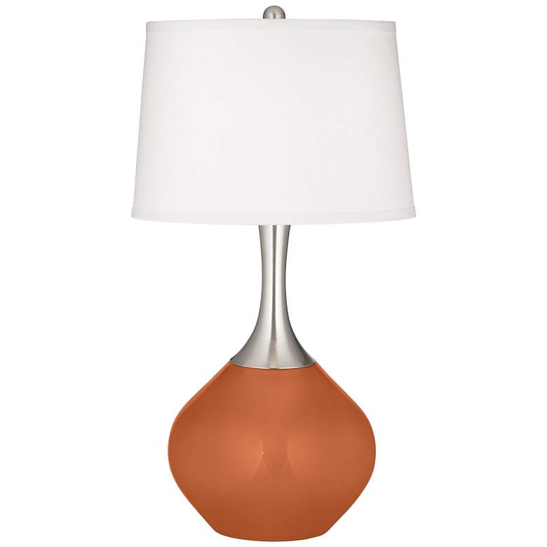 Image 2 Color Plus Spencer 31 inch High Robust Orange Table Lamp