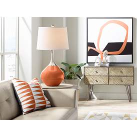 Image3 of Color Plus Spencer 31" High Robust Orange Table Lamp more views