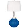 Color Plus Spencer 31" Hyper Blue Table Lamp with USB Dimmer