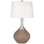 Color Plus Spencer 31" Mocha Brown Mocha Glass Table Lamp