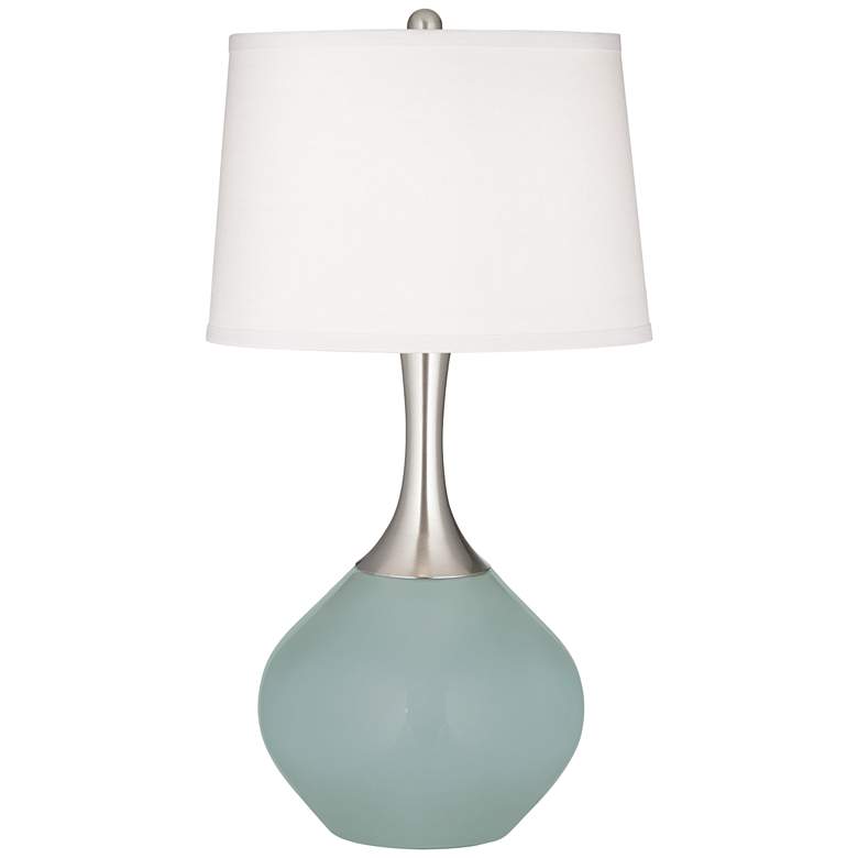 Image 2 Color Plus Spencer 31" Modern Aqua-Sphere Blue Table Lamp