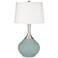 Color Plus Spencer 31" Modern Aqua-Sphere Blue Table Lamp
