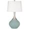 Color Plus Spencer 31" Modern Aqua-Sphere Blue Table Lamp
