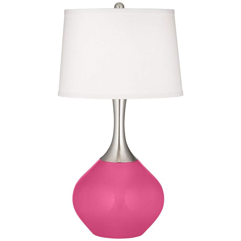 Image 2 Color Plus Spencer 31 inch Modern Blossom Pink Table Lamp