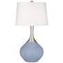 Color Plus Spencer 31" Modern Blue Sky Table Lamp in scene