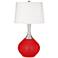 Color Plus Spencer 31" Modern Bright Red Table Lamp