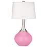 Color Plus Spencer 31" Modern Candy Pink Glass Table Lamp