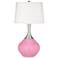 Color Plus Spencer 31" Modern Candy Pink Glass Table Lamp