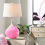 Color Plus Spencer 31" Modern Candy Pink Glass Table Lamp