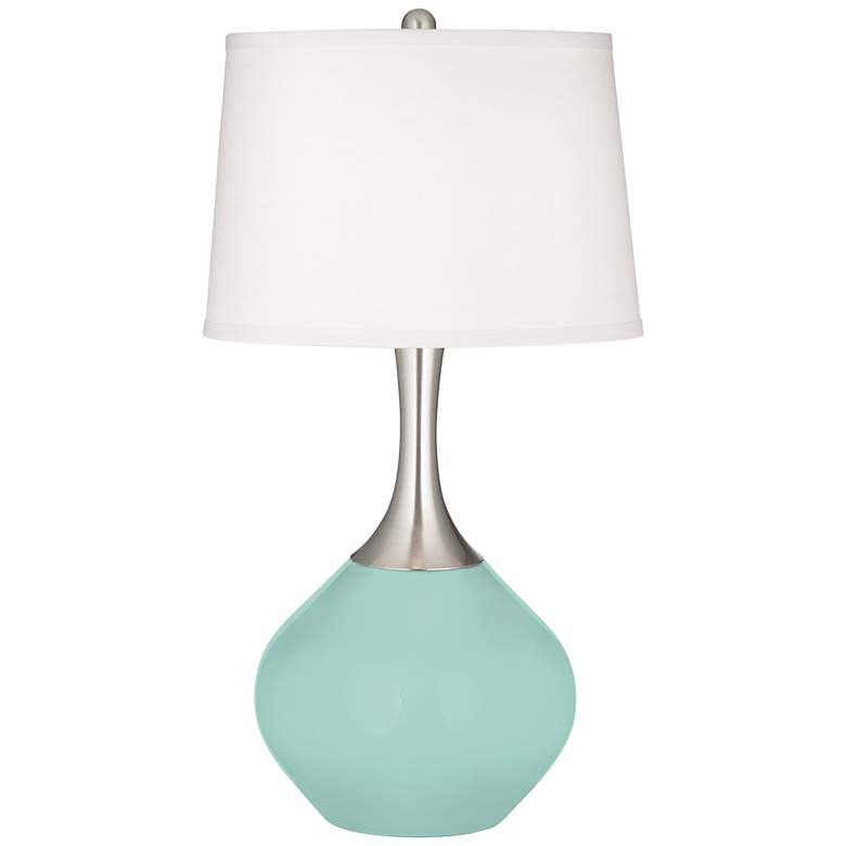 Image 2 Color Plus Spencer 31 inch Modern Cay Blue Table Lamp
