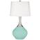 Color Plus Spencer 31" Modern Cay Blue Table Lamp