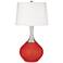 Color Plus Spencer 31" Modern Cherry Tomato Red Table Lamp
