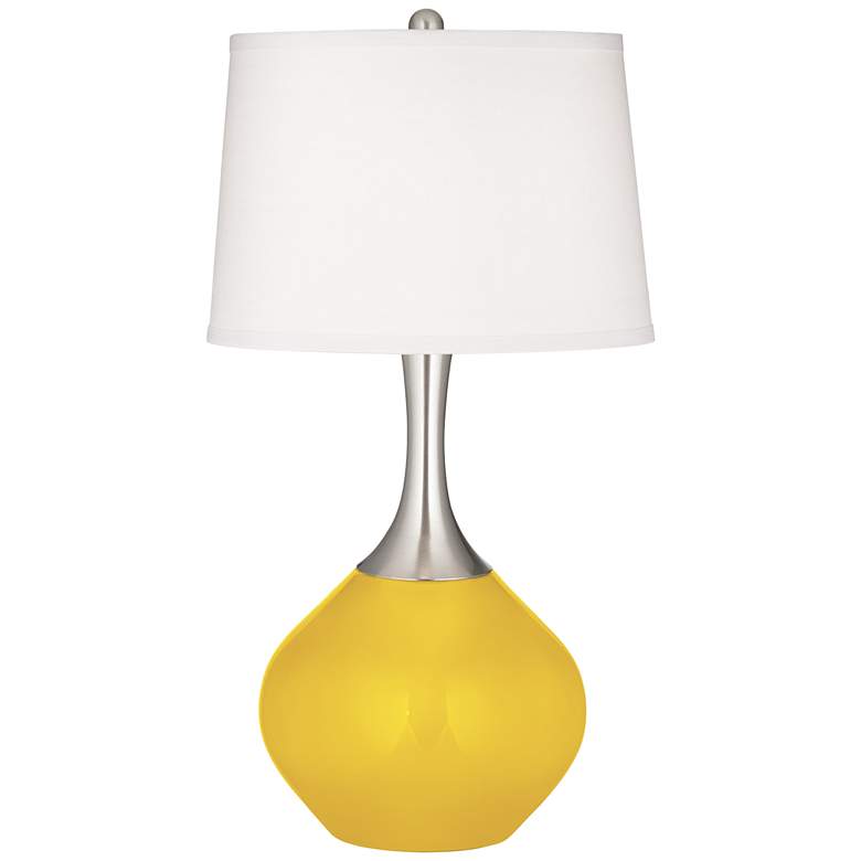 Image 2 Color Plus Spencer 31 inch Modern Citrus Yellow Table Lamp