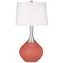 Color Plus Spencer 31" Modern Coral Reef Pink Table Lamp
