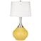 Color Plus Spencer 31" Modern Daffodil Yellow Table Lamp