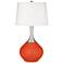 Color Plus Spencer 31" Modern Daredevil Orange Table Lamp