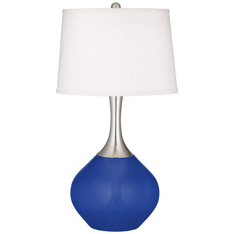 Image 2 Color Plus Spencer 31 inch Modern Dazzling Blue Table Lamp