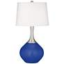 Color Plus Spencer 31" Modern Dazzling Blue Table Lamp