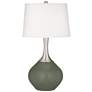 Color Plus Spencer 31" Modern Deep Lichen Green Table Lamp