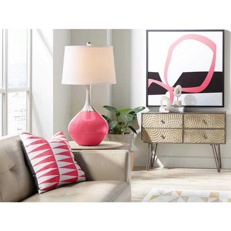 Image 3 Color Plus Spencer 31" Modern Eros Pink Table Lamp more views