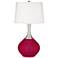 Color Plus Spencer 31" Modern French Burgundy Red Table Lamp