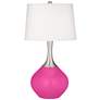 Color Plus Spencer 31" Modern Fuchsia Pink Table Lamp