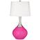 Color Plus Spencer 31" Modern Fuchsia Pink Table Lamp