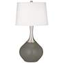 Color Plus Spencer 31" Modern Gauntlet Gray Table Lamp