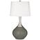 Color Plus Spencer 31" Modern Gauntlet Gray Table Lamp