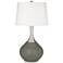 Color Plus Spencer 31" Modern Gauntlet Gray Table Lamp