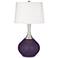 Color Plus Spencer 31" Modern Glass Quixotic Plum Purple Table Lamp
