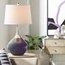 Color Plus Spencer 31" Modern Glass Quixotic Plum Purple Table Lamp
