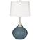 Color Plus Spencer 31" Modern Glass Smoky Blue Table Lamp