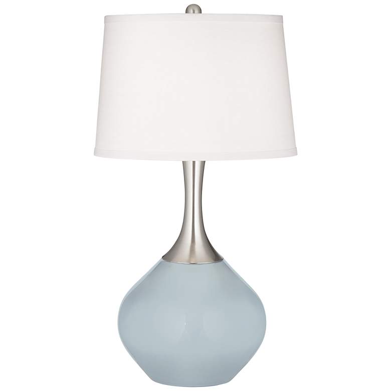 Image 2 Color Plus Spencer 31" Modern Glass Take Five Blue Table Lamp
