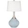 Color Plus Spencer 31" Modern Glass Take Five Blue Table Lamp