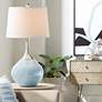 Color Plus Spencer 31" Modern Glass Take Five Blue Table Lamp