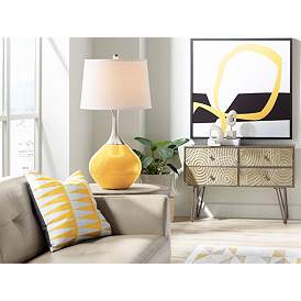Image3 of Color Plus Spencer 31" Modern Goldenrod Yellow Table Lamp more views