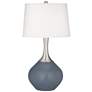 Color Plus Spencer 31" Modern Granite Peak Gray Table Lamp