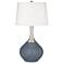 Color Plus Spencer 31" Modern Granite Peak Gray Table Lamp