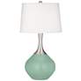 Color Plus Spencer 31" Modern Grayed Jade Green Table Lamp