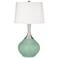 Color Plus Spencer 31" Modern Grayed Jade Green Table Lamp