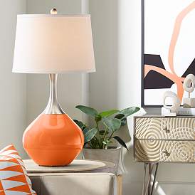 Image1 of Color Plus Spencer 31" Modern Invigorate Orange Table Lamp