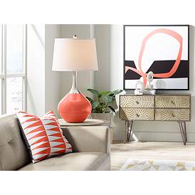 Image3 of Color Plus Spencer 31" Modern Koi Orange Table Lamp more views