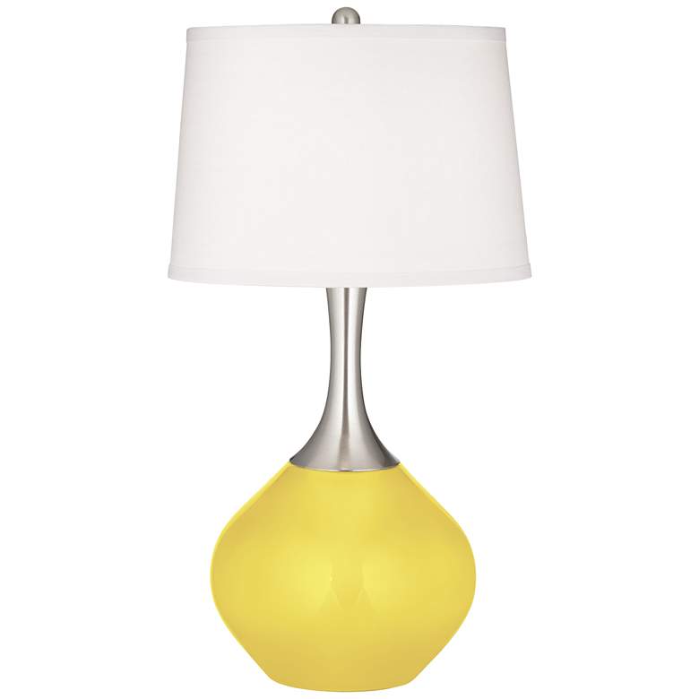 Image 2 Color Plus Spencer 31" Modern Lemon Twist Yellow Table Lamp