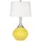 Color Plus Spencer 31" Modern Lemon Twist Yellow Table Lamp